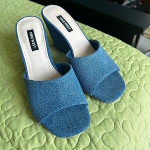 New condition denim wedges